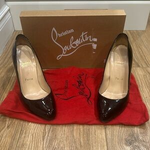 Christian Louboutin black patent heels